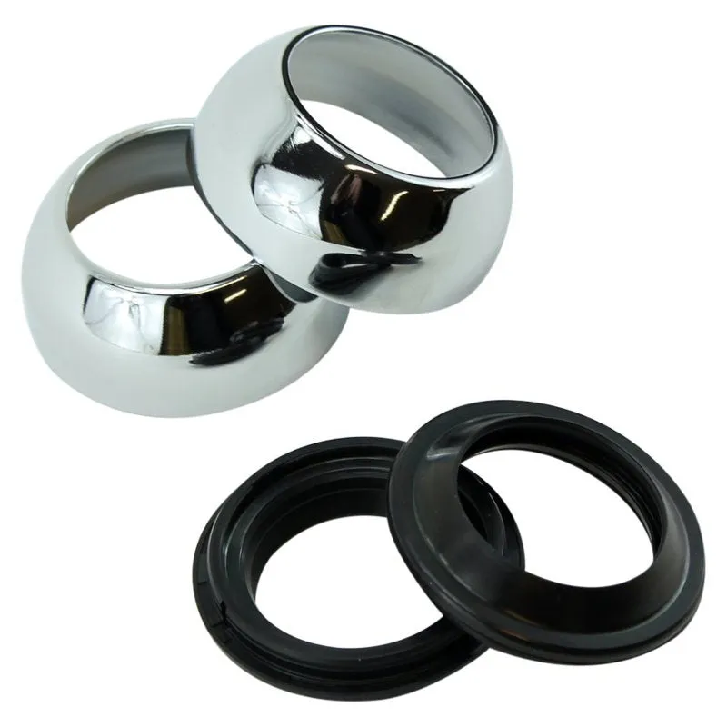 39mm Chrome Fork Boots and Seals for Sportster Models