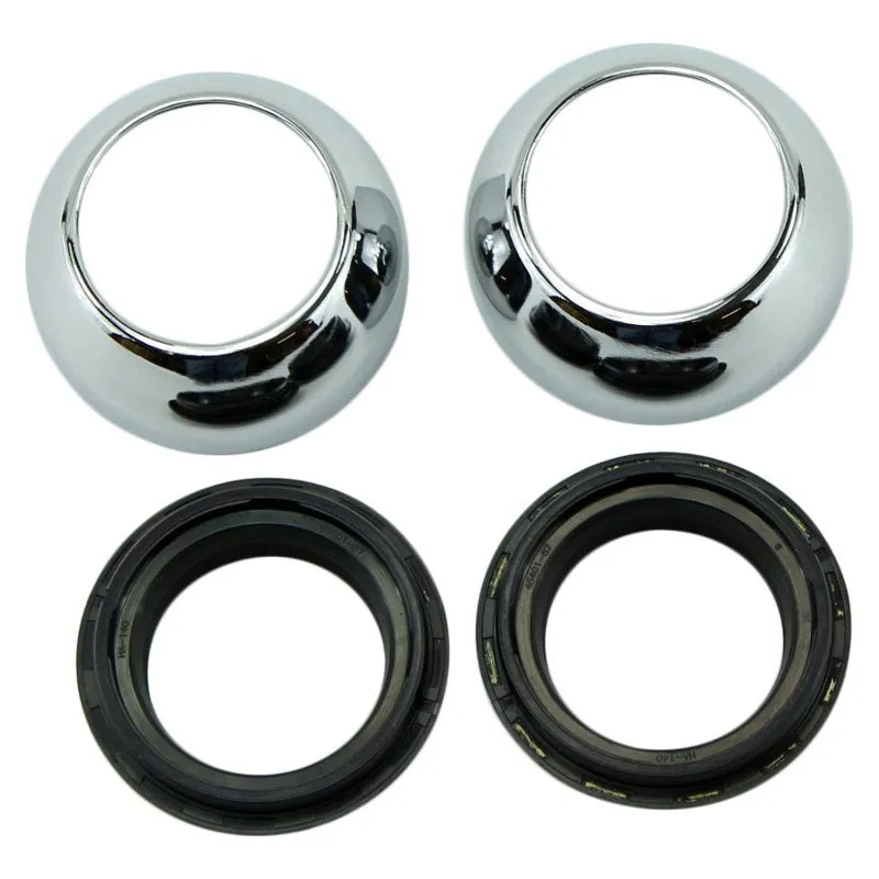 39mm Chrome Fork Boots and Seals for Sportster Models