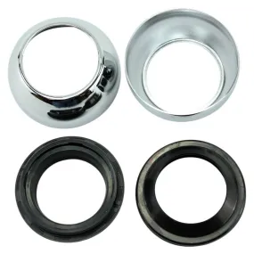 39mm Chrome Fork Boots and Seals for Sportster Models