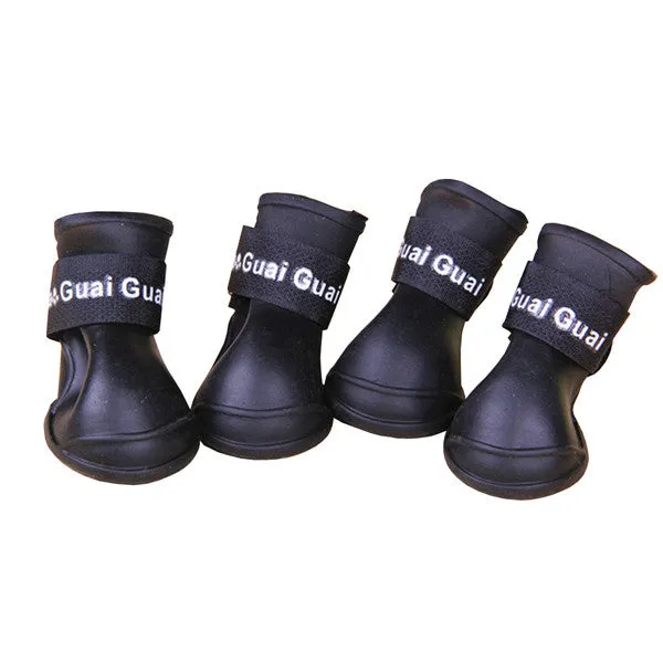 Cute Pet Rain Shoes Boots Protective for Pets Dogs(4pcs/set)