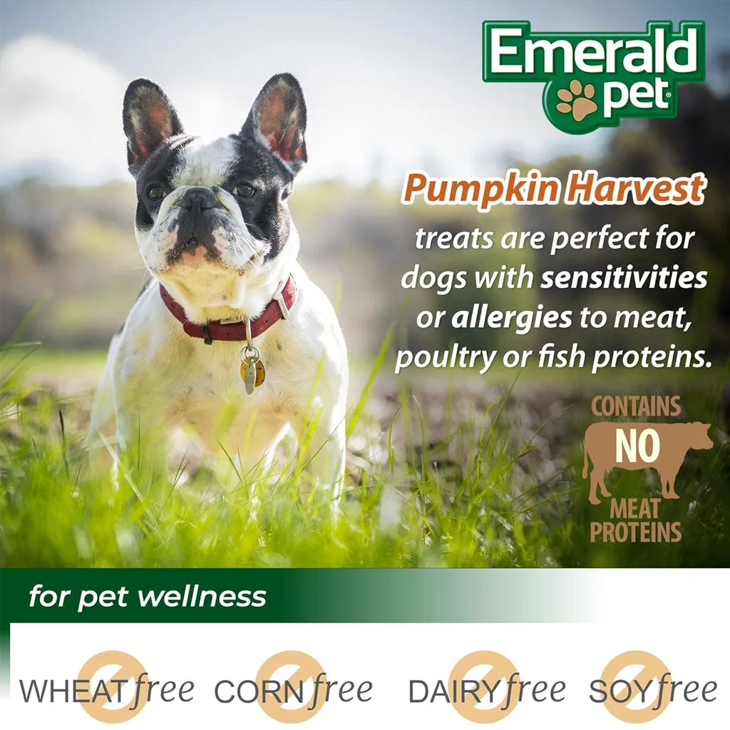 Emerald Pet Pumpkin Harvest Mini Trainers Pumpkin Recipe Dog Treats, 6-oz