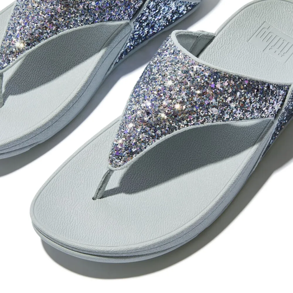 FitFlop Lulu Multi Tonal Glitter Sandals - Quiet Blue