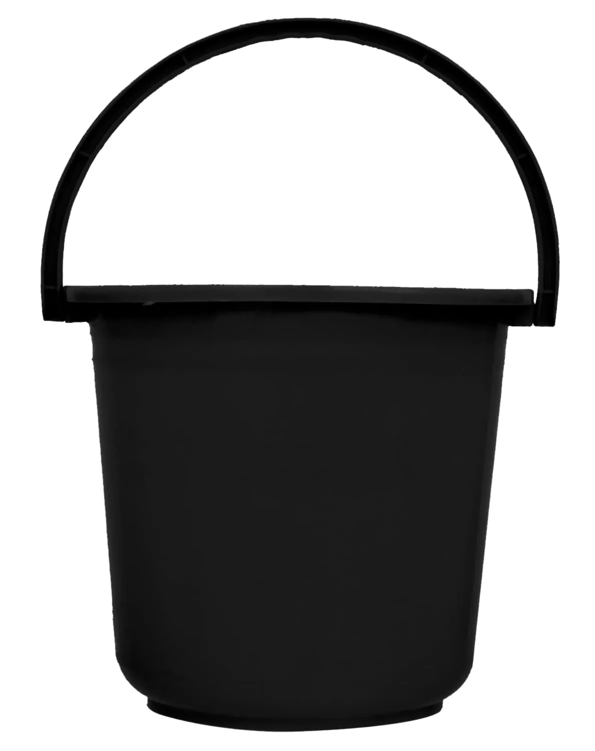 Heart Home Square Multipurposes Plastic Bucket For Bathing Home Cleaning & Storage Purpose, 16Ltr. (Black)-47HH01185