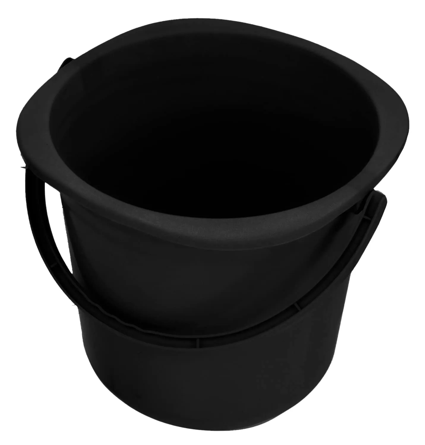 Heart Home Square Multipurposes Plastic Bucket For Bathing Home Cleaning & Storage Purpose, 16Ltr. (Black)-47HH01185