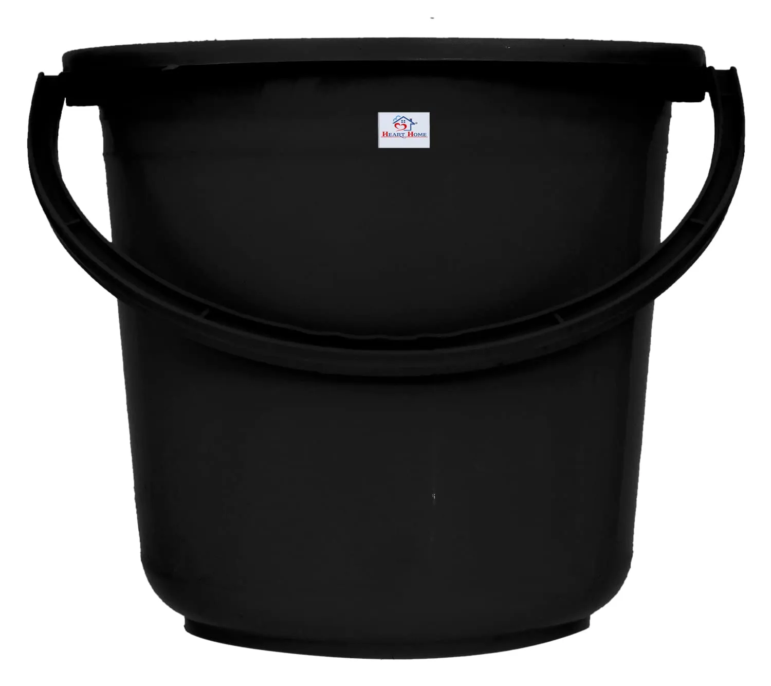 Heart Home Square Multipurposes Plastic Bucket For Bathing Home Cleaning & Storage Purpose, 16Ltr. (Black)-47HH01185