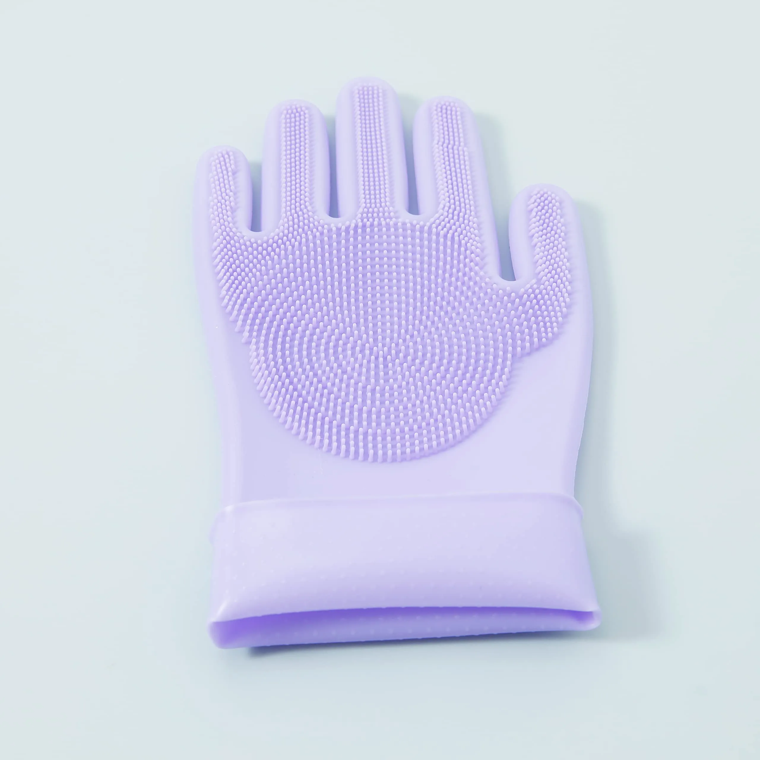 Kuber Industries Multi-Purpose Silicon Gloves For Kitchen Cleaning, Pet Grooming & Gardening|Reusable Gardening Gloves|Heat Resistant For Better Protection|Purple,Pack of2