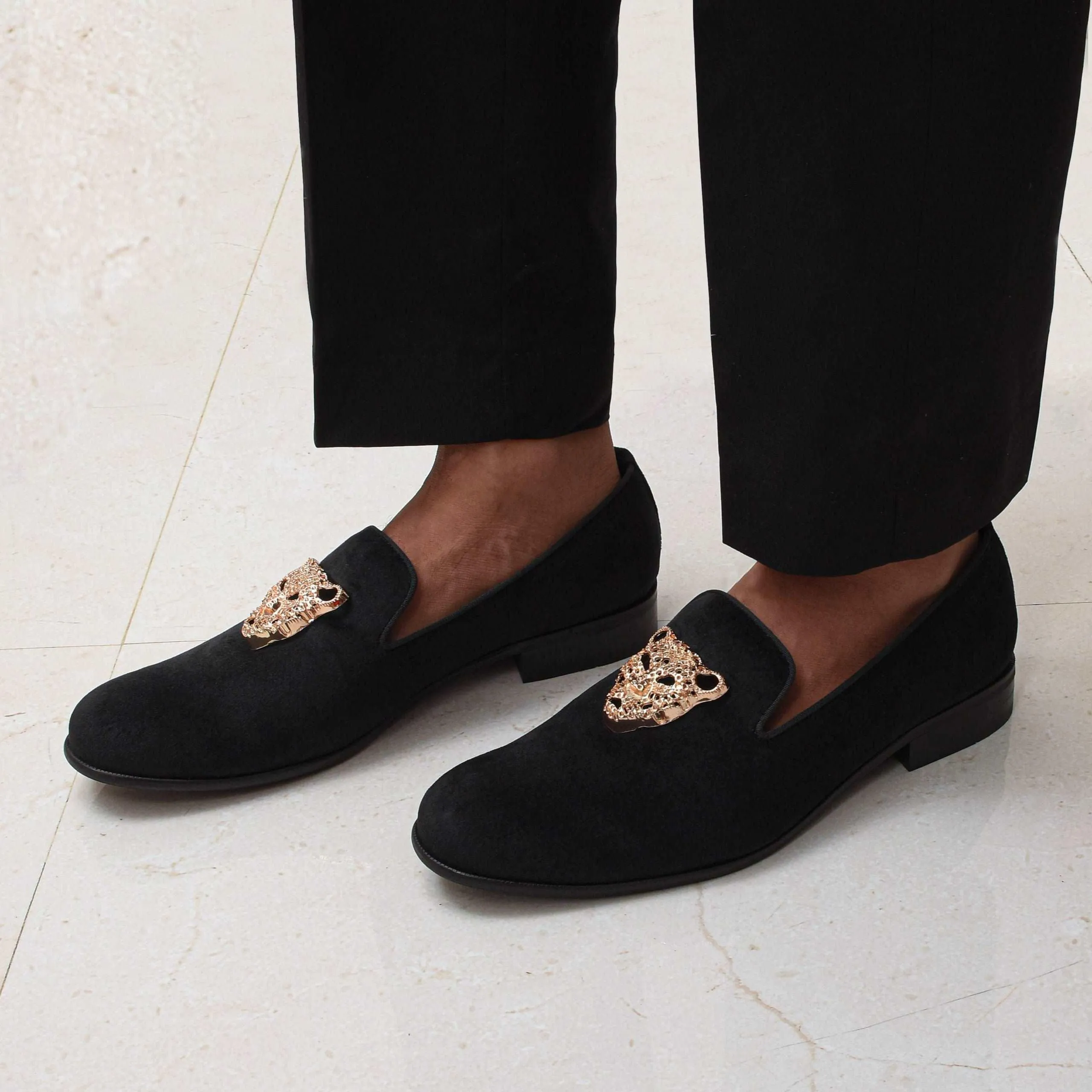 LEOPOLD | BLACK VELVET SLIP-ON