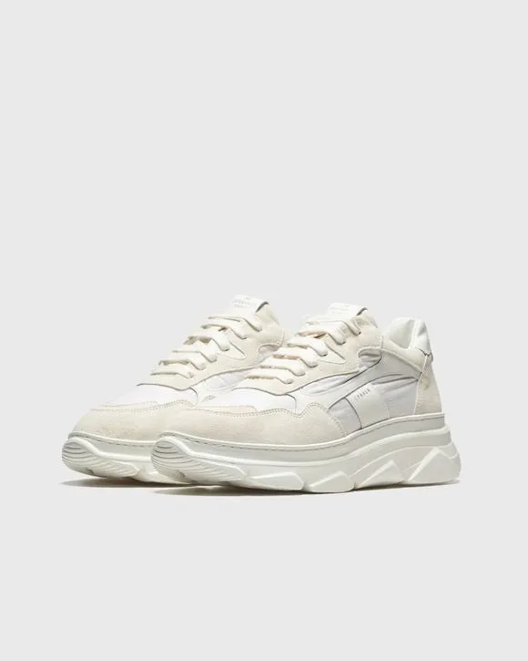 Material Mix White Chunky Sneakers