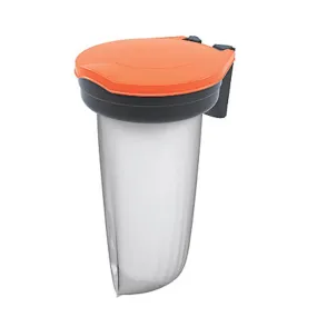 Skipper Bin Bag Holder Outdoor Indoor Lightweight Durable Hinged Lid Orange