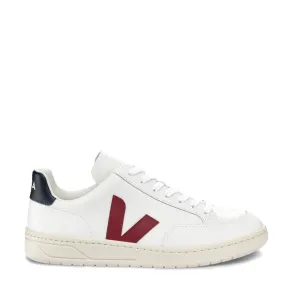 Veja V-12 Leather Trainer White Marsala Nautico