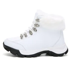 Winter Boots Women Warm Winter Snow Boots Ankle Booties Woman White Shoes