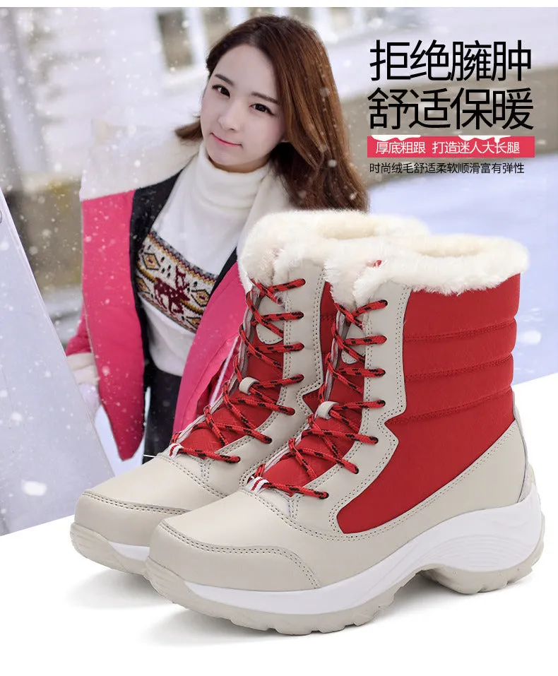 Women Boots Waterproof Winter Shoes Women Snow Boots