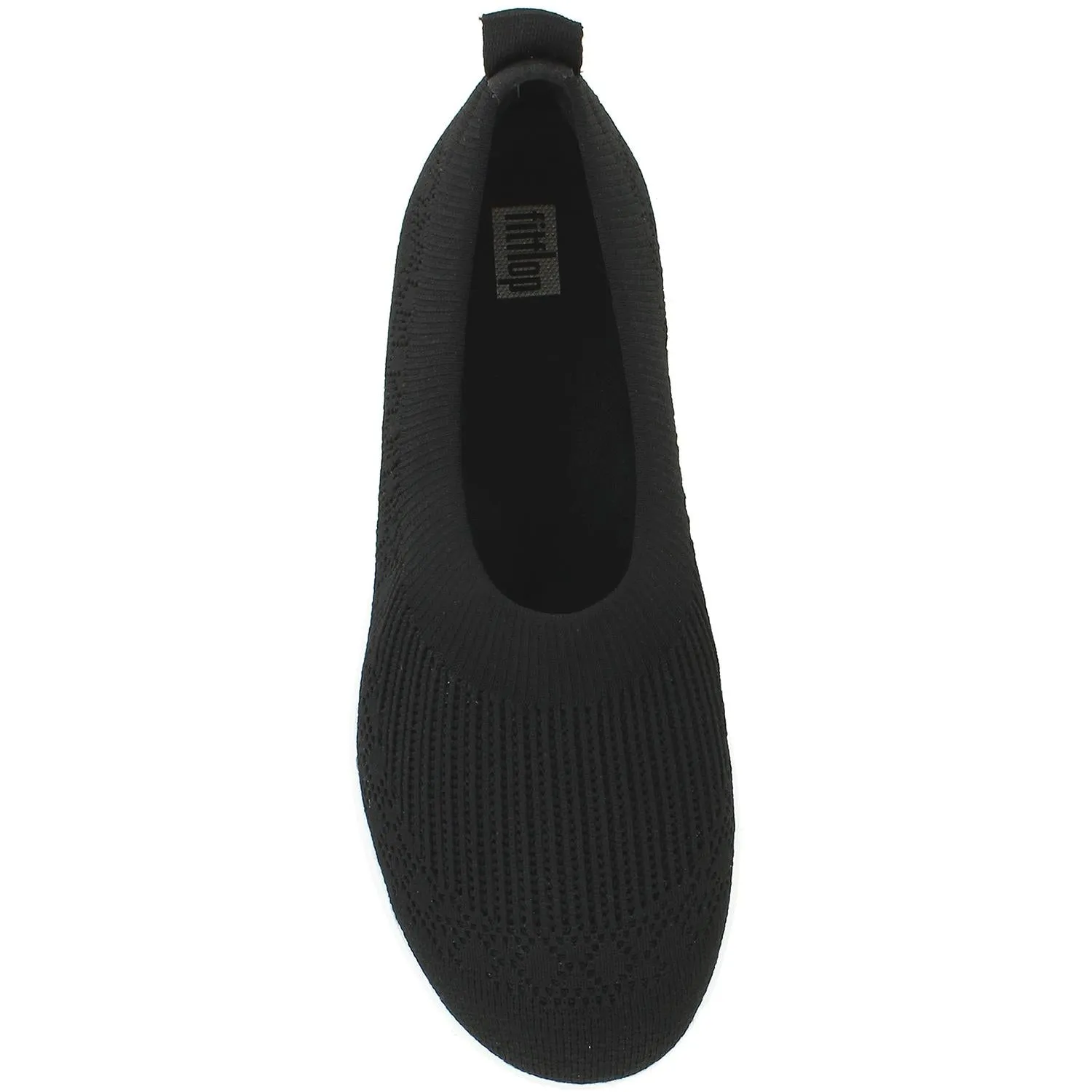 Women's Fit Flop Uberknit Ballerina Black Nylon